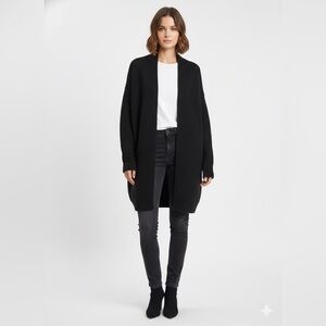 Vince Black Open Front Cardigan